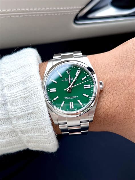 green faced rolex women's|rolex op 41 green dial.